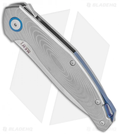 MKM Anso Goccia Liner Lock Flipper Knife Titanium (3.25" Satin) 2 MKM Anso Goccia Liner Lock Flipper Knife Titanium (3.25" Satin) - Image 2