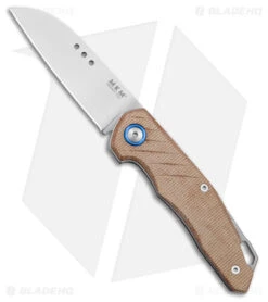 MKM Anso Root Slip Joint Knife Natural Micarta (2.8" Satin) RT-NC