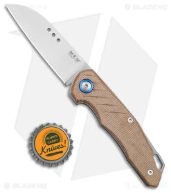 MKM Anso Root Slip Joint Knife Natural Micarta (2.8" Satin) RT-NC -Blade Vault MKM Anso Root SJ Natural Micarta Satin BHQ 179575 jr bottlecap