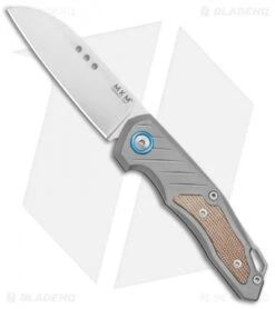MKM Anso Root Slip Joint Knife Titanium/Natural Micarta (2.8" Satin) RT-NCT