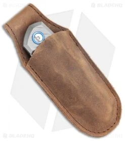 MKM Anso Root Slip Joint Knife Titanium/Natural Micarta (2.8" Satin) RT-NCT -Blade Vault MKM Anso Root SJ Sandblasted Ti Natural Micarta Satin BHQ 111448 jr sheath