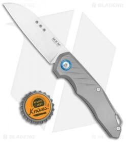 MKM Anso Root Slip Joint Knife Sandblasted Titanium (2.8" Satin) RT-T -Blade Vault MKM Anso Root SJ Sandblasted Ti Satin BHQ 111332 jr bottlecap