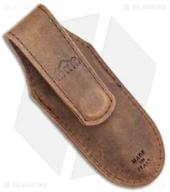 MKM Anso Root Slip Joint Knife Sandblasted Titanium (2.8" Satin) RT-T -Blade Vault MKM Anso Root SJ Sandblasted Ti Satin BHQ 111332 jr sheath back