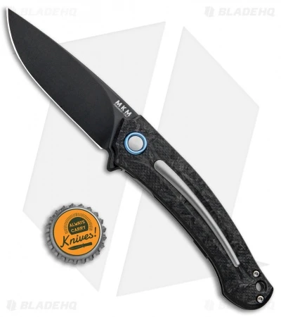MKM Burnley Arvenis Frame Lock Flipper Knife Marble Carbon Fiber (3.35" Black) 4 MKM Burnley Arvenis Frame Lock Flipper Knife Marble Carbon Fiber (3.35" Black) - Image 4