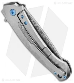 MKM Burnley Arvenis Frame Lock Flipper Knife Titanium (3.35" Damasteel) -Blade Vault MKM Burnley Arvenis FL Ti Damasteel MK FX01 D BHQ 87978 jr side