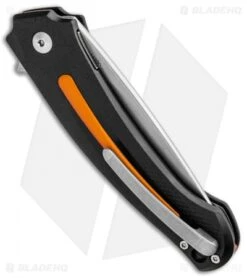 MKM Burnley Arvenis Liner Lock Flipper Knife Black G-10/Orange Al (3.35" Satin) -Blade Vault MKM Burnley Arvenis LL Black G 10 Orange Aluminum Satin MK FX01 MG OR BHQ 87974 jr side