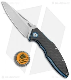 MKM Burnley Raut Liner Lock Front Flipper Knife Carbon Fiber (3.35" Satin) -Blade Vault MKM Burnley Raut LL Front Flipper CF MK VP01 CF BHQ 87995 jr bottlecap