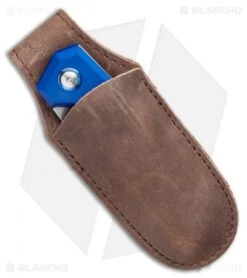 MKM Edge Slip Joint Knife Blue Aluminum (2.9" Satin) -Blade Vault MKM Edge Slip Joint Knife Blue Aluminum 2.87 Satin BHQ 121265 LS Sheath