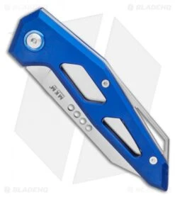 MKM Edge Slip Joint Knife Blue Aluminum (2.9" Satin) -Blade Vault MKM Edge Slip Joint Knife Blue Aluminum 2.87 Satin BHQ 121265 LS Spine