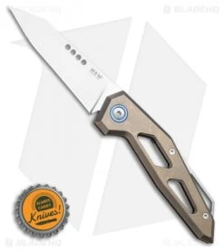 MKM Edge Slip Joint Knife Bronze Titanium (2.9" Satin) -Blade Vault MKM Edge Slip Joint Knife Bronze Titanium 2.87 Satin BHQ 121260 LS Bottlecap