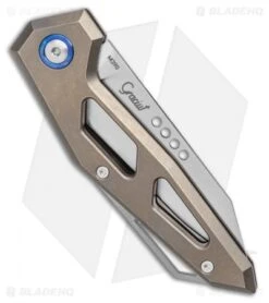 MKM Edge Slip Joint Knife Bronze Titanium (2.9" Satin) -Blade Vault MKM Edge Slip Joint Knife Bronze Titanium 2.87 Satin BHQ 121260 LS Side