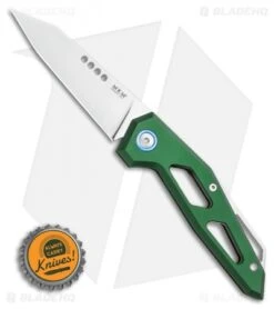 MKM Edge Slip Joint Knife Green Aluminum (2.9" Satin) -Blade Vault MKM Edge Slip Joint Knife Green Aluminum 2.87 Satin BHQ 121263 LS Bottlecap