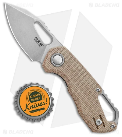 MKM Exclusive Isonzo Clip Point Liner Lock Knife Natural Micarta (2.25" SW) 4 MKM Exclusive Isonzo Clip Point Liner Lock Knife Natural Micarta (2.25" SW) - Image 4