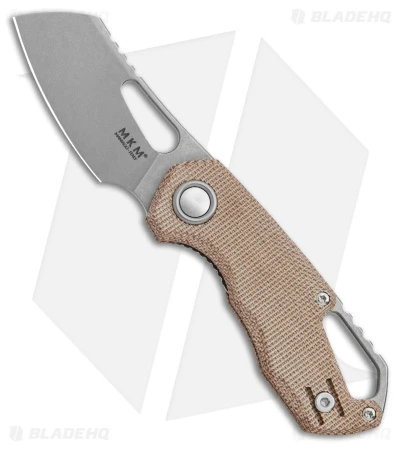 MKM Exclusive Isonzo Cleaver Liner Lock Knife Natural Micarta (2.25" Stonewash) 1 MKM Exclusive Isonzo Cleaver Liner Lock Knife Natural Micarta (2.25" Stonewash)