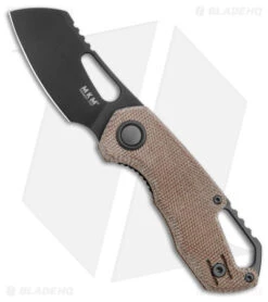 MKM Exclusive Isonzo Cleaver Liner Lock Knife Natural Micarta (2.25" Black)