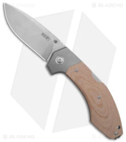MKM Hero Knife Back Lock Knife Natural Micarta (3.75" Stonewash)