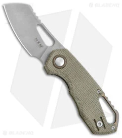 MKM Exclusive Isonzo Cleaver Liner Lock Knife Green Micarta (2.25" Stonewash)