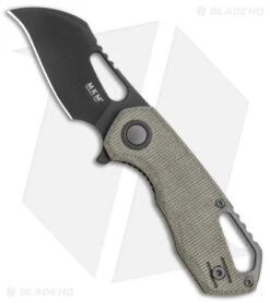 MKM Exclusive Isonzo Hawkbill Liner Lock Knife Green Micarta (2.3" Black)