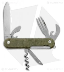 MKM Malga 6 Multi-Tool Knife Green Micarta 7-in-1 MP06-GC