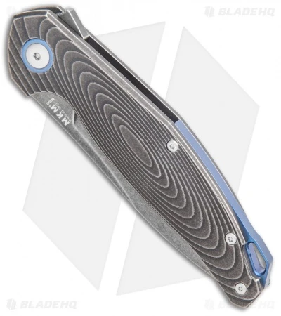 MKM Anso Goccia Liner Lock Flipper Knife Dark Stonewashed Titanium (3.25" Satin) 2 MKM Anso Goccia Liner Lock Flipper Knife Dark Stonewashed Titanium (3.25" Satin) - Image 2