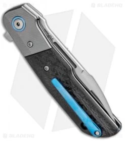 MKM Terzuola Clap Liner Lock Knife Carbon Fiber/Ti Bolster (3" Satin) LS01-CT -Blade Vault MKM Terzula Clap LL CF Ti Bolster Satin MK LS01 CT BHQ 87979 jr side