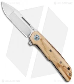 MKM Terzuola Clap Liner Lock Knife Olive Wood (3" Satin) LS01-O