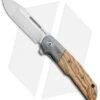MKM Terzuola Clap Liner Lock Knife Olive Wood/Ti Bolster (3" Satin) LS01-OT