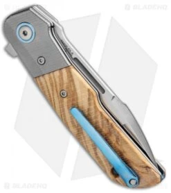 MKM Terzuola Clap Liner Lock Knife Olive Wood/Ti Bolster (3" Satin) LS01-OT 6 MKM Terzuola Clap Liner Lock Knife Olive Wood/Ti Bolster (3" Satin) LS01-OT -Blade Vault MKM Terzula Clap LL Olive Wood Ti Bolster Satin MK LS01 OT BHQ 87984 jr side