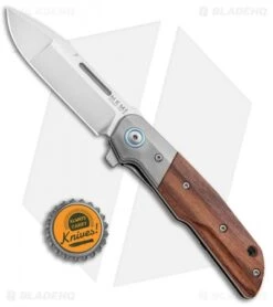 MKM Terzuola Clap Liner Lock Knife Santos Wood/Ti Bolster (3" Satin) LS01-ST -Blade Vault MKM Terzula ClapLL Santos Wood Ti Bolster Satin MK LS01 ST BK BHQ 87986 jr bottlecap