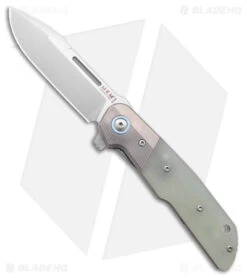 MKM Terzuola Clap Liner Lock Knife Jade G-10 W/ Titanium Bolsters (3" Satin)