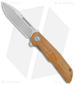 MKM Terzuola Clap Liner Lock Knife Natural Canvas Micarta (3" Satin) LS01-NC