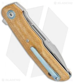 MKM Terzuola Clap Liner Lock Knife Natural Canvas Micarta (3" Satin) LS01-NC 6 MKM Terzuola Clap Liner Lock Knife Natural Canvas Micarta (3" Satin) LS01-NC -Blade Vault MKM Terzuola Clap LL Natural Canvas Micarta Satin LS01 NC BHQ 111260 jr side