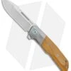MKM Terzuola Clap Liner Lock Knife Natural Micarta/Ti Bolster (3" Satin)
