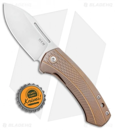 MKM Voxnaes Colvera Frame Lock Knife Bronze Ti (2.91" Stonewash) 4 MKM Voxnaes Colvera Frame Lock Knife Bronze Ti (2.91" Stonewash) - Image 4