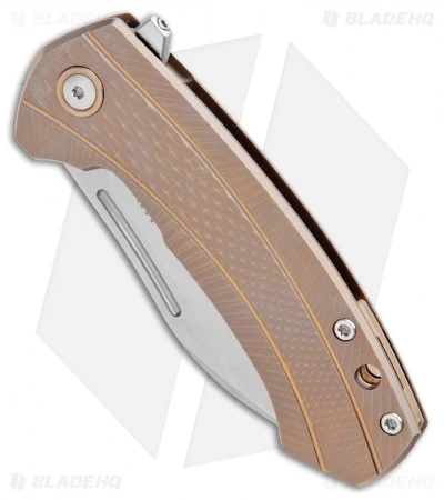 MKM Voxnaes Colvera Frame Lock Knife Bronze Ti (2.91" Stonewash) 2 MKM Voxnaes Colvera Frame Lock Knife Bronze Ti (2.91" Stonewash) - Image 2