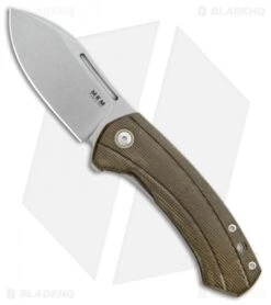 MKM Voxnaes Colvera Frame Lock Knife OD Green Micarta (2.91" Stonewash)