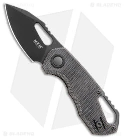 MKM Voxnaes Isonzo Clip Point Liner Lock Knife Black Micarta (2.25" Black)