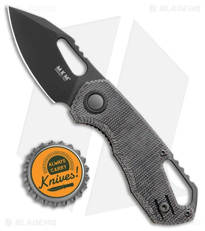 MKM Voxnaes Isonzo Clip Point Liner Lock Knife Black Micarta (2.25" Black) 4 MKM Voxnaes Isonzo Clip Point Liner Lock Knife Black Micarta (2.25" Black) - Image 4