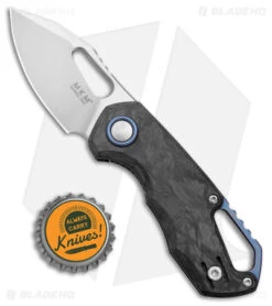 MKM Voxnaes Isonzo Clip Point Liner Lock Knife Marble CF (2.25" Stonewash) -Blade Vault MKM Voxnaes Isonzo CP LL Marble CF SW BHQ 177412 jr bottlecap