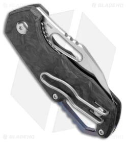 MKM Voxnaes Isonzo Clip Point Liner Lock Knife Marble CF (2.25" Stonewash) -Blade Vault MKM Voxnaes Isonzo CP LL Marble CF SW BHQ 177412 jr side