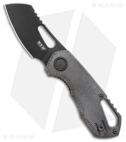 MKM Voxnaes Isonzo Cleaver Liner Lock Knife Black Micarta (2.25" Black)
