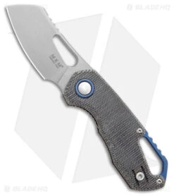 MKM Voxnaes Isonzo Cleaver Liner Lock Knife Black Micarta (2.25" Stonewash)