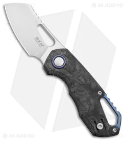 MKM Voxnaes Isonzo Cleaver Liner Lock Knife Marble CF (2.25" Stonewash)