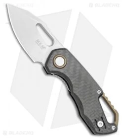 MKM Voxnaes Isonzo Clip Point Liner Lock Knife Carbon Fiber (2.25" Stonewash)
