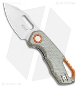 MKM Voxnaes Isonzo Clip Point Liner Lock Knife Green Micarta (2.3" Stonewash)