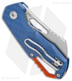 MKM Voxnaes Isonzo Sheepsfoot Liner Lock Knife Blue FRN (2.25" Stonewash) -Blade Vault MKM Voxnaes Isonzo Sheepsfoot LL Blue FRN SW BHQ 100491 jr side