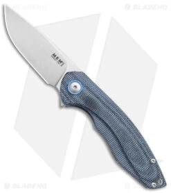 MKM Voxnaes Timavo Liner Lock Knife Black Canvas Micarta (2.87" SW)