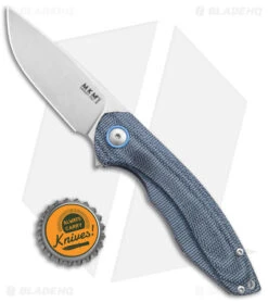 MKM Voxnaes Timavo Liner Lock Knife Black Canvas Micarta (2.87" SW) -Blade Vault MKM Voxnaes Timavo LL Black Canvas Micarta SW BHQ 141511 jr bottlecap