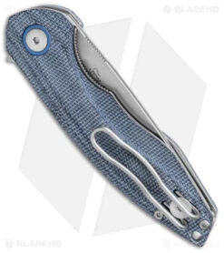 MKM Voxnaes Timavo Liner Lock Knife Black Canvas Micarta (2.87" SW) -Blade Vault MKM Voxnaes Timavo LL Black Canvas Micarta SW BHQ 141511 jr side