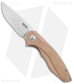 MKM Voxnaes Timavo Liner Lock Knife Natural Canvas Micarta (2.87" SW)